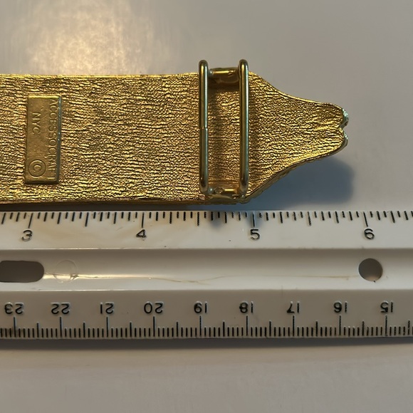VINTAGE ACCESSOCRAFT NYC WOMEN\'S GOLD TONE ROPE BELT BUCKLE BEAUTIFUL!